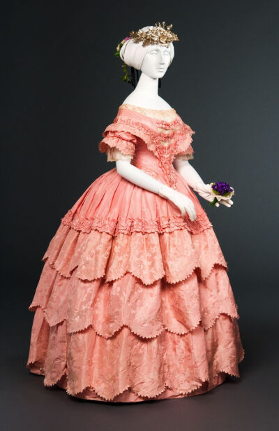 1854-56 Silk Ballgown