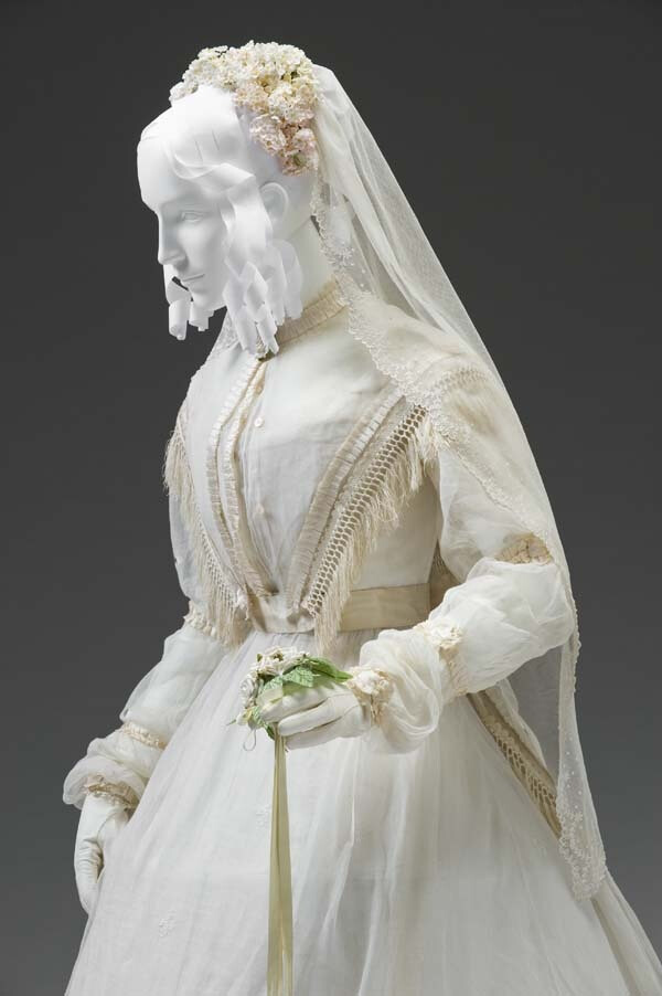 wedding ensemble circa 1845-1855 unknown english m
