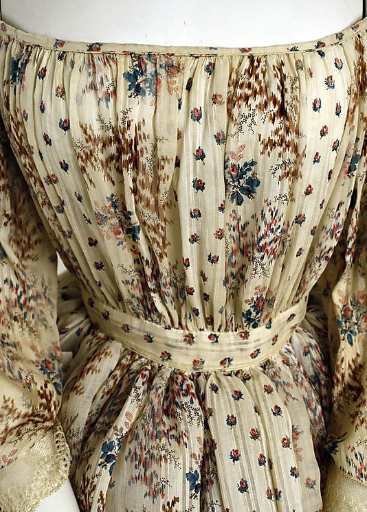 1850 French cotton dress, Metropolitan Museum