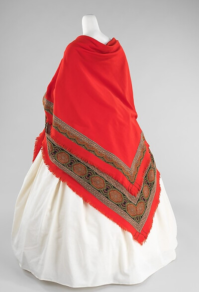 American wool wedding shawl 1866