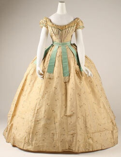 Period Garment: Dress (Ball Gown) - ca. 1867 - French - silk, cotton