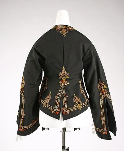 Jacket c.1860, American, wool and silk