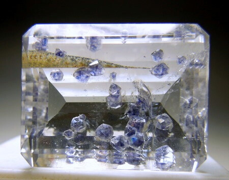 Quartz with Blue Fluorite inclusions