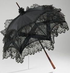 black lace parasol..