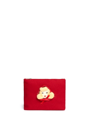 CHARLOTTE OLYMPIA Red Riding Hood wool pouch