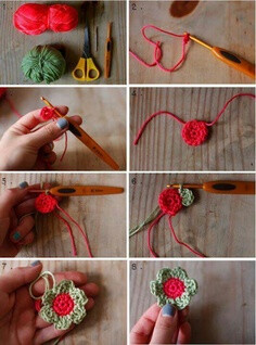 Make crochet flowers