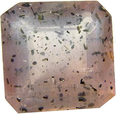 Diopside inclusions in (rose) Quartz