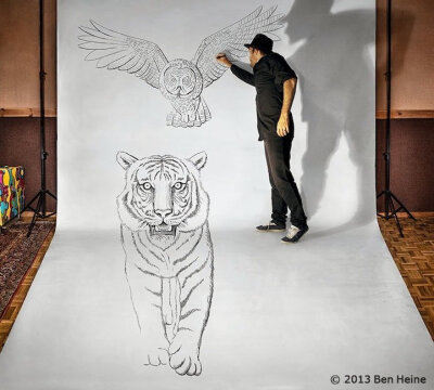 Ben Heine的大尺寸3D画（Large-Scale 3D Drawings by Ben Heine）