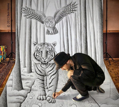 Ben Heine的大尺寸3D画（Large-Scale 3D Drawings by Ben Heine）