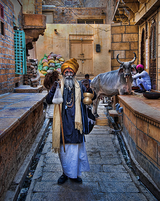 Babas, Cows and Alleyways in Jaisalmer, India