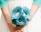 Felt peony alternative bouquet