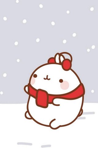 molang可爱韩国胖兔卡通iphone5手机壁纸第一辑