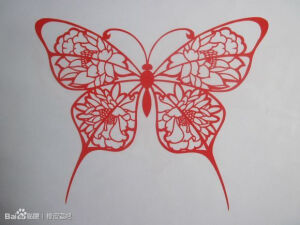 蝴蝶，线稿，橡皮章。