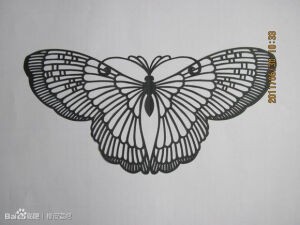 蝴蝶，线稿，橡皮章