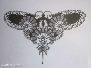 蝴蝶，线稿，橡皮章