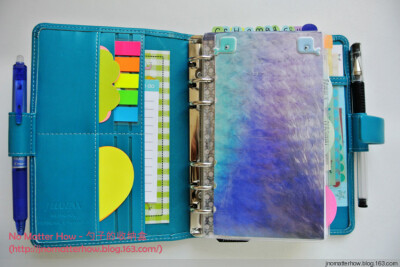 春夏的期盼——Filofax Metropol Personal in Kingfisher Blue (Part 2) -【勺子】 - No Matter How-勺子的收纳盒