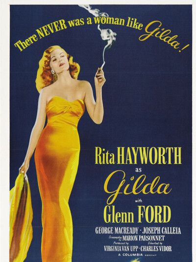 丽塔·海华斯 (Rita Hayworth) 在电影《Gilda》中的性感形象现在看来仍然非常迷人。