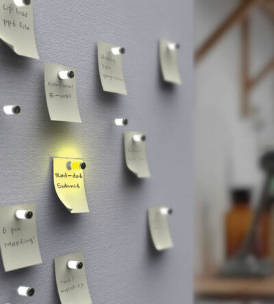 定时提醒发光图钉便签纸To Do List 发光大头针