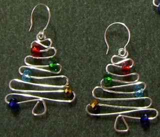 Wire Christmas Tree earrings/orniments