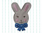 Rabbit Iron on Patch Felt Applique