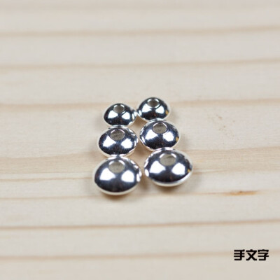 925飞碟银珠 goro's 高桥风格 白芯琉璃珠首饰 适用 7X4mm