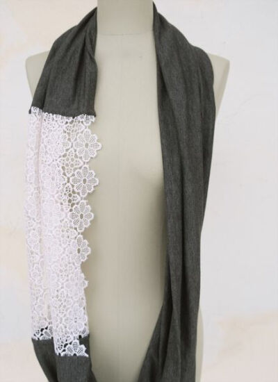 infinity scarf with lace