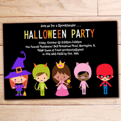 Personalized Halloween Kids Party Invitation. -DIY Prints