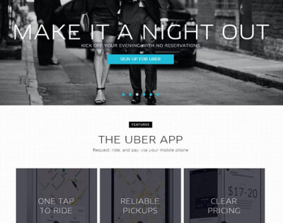 HTML5网站欣赏https://www.uber.com/