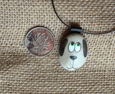 石趣部落原创手绘石头可爱生肖狗