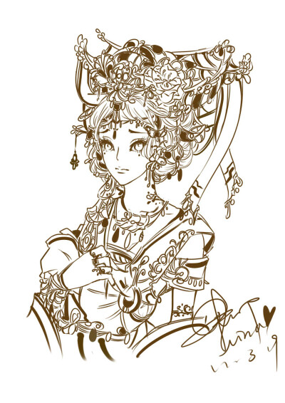 长乐0123 的插画 喜娘