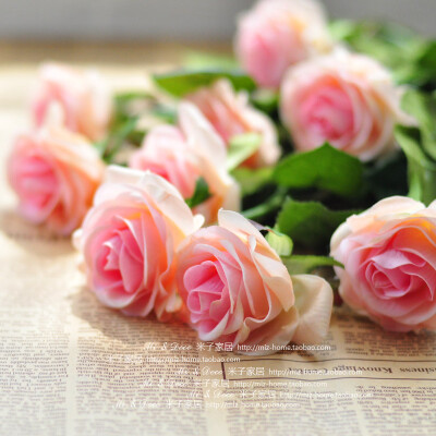 狂欢购物节仿真花假花装饰花绢花客厅桌面装饰花保湿玫瑰花朵