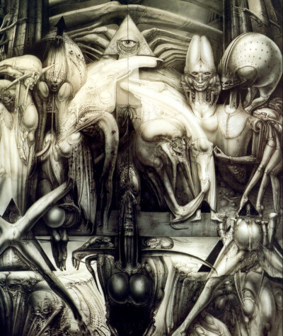 【绘画】Hans Rüdi Giger ,瑞士魔幻现实主义艺术家。（2）