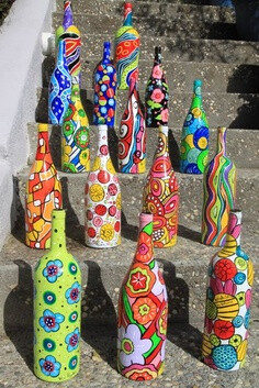 painted bottles