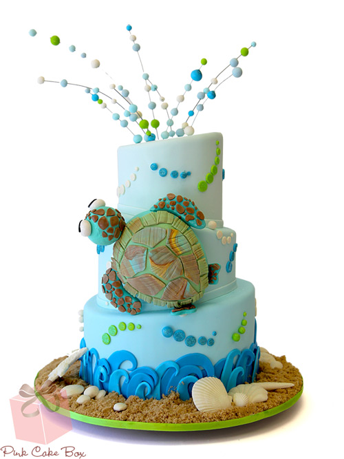 Sea Turtle Bat Mitzvah Cake