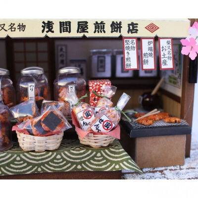 煎饼店 逼真的煎饼啊。。日本手工小屋模型