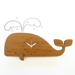 Bamboo Whale Clock