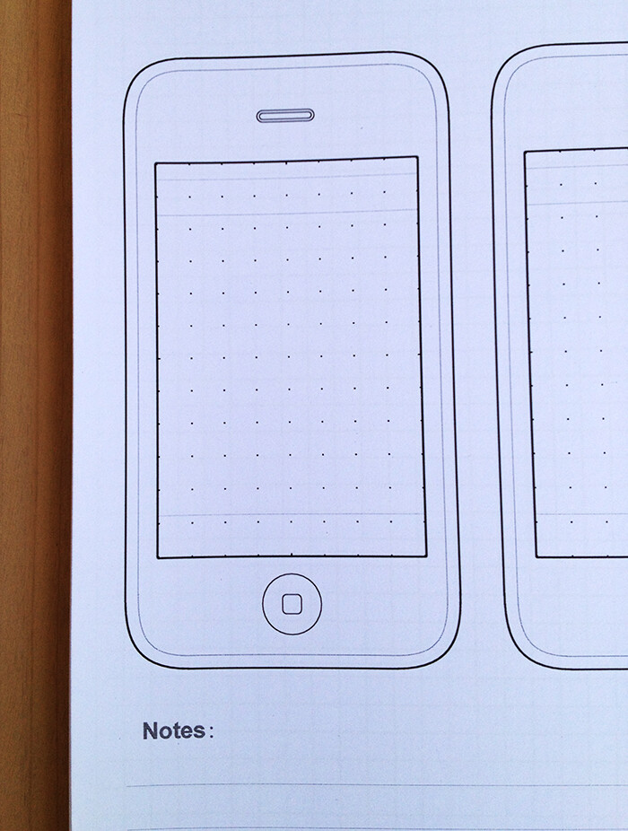 iphone 草图本 交互原型设计模版 网格本 超硬封底 可自定义内页