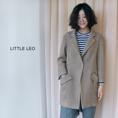 LITTLELEO独立设计师羊绒羊毛阔肩微茧型大衣/长西装（定制）