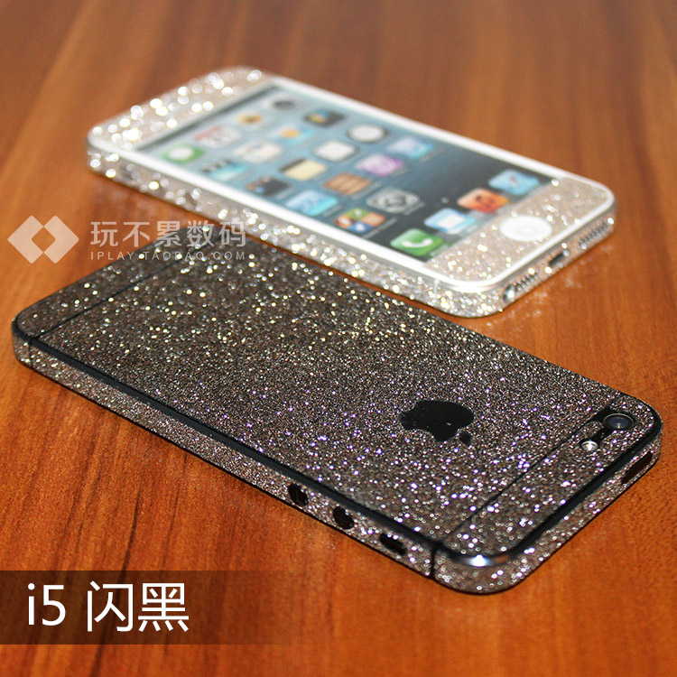 iphone5/5S/4/4S 彩膜闪膜手机全身贴膜贴纸苹果保护膜闪光闪钻膜