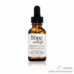 【Philosophy 自然哲理 抗皱紧致提拉精华 29.6ml 】$26.25 ，【Philosophy When Hope Is Not Enough】，点击： http://t.cn/z8CAaiI