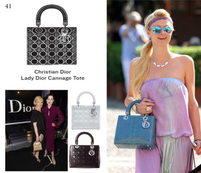 迪奥 (Christion Dior lady Dior Cannage Tote）