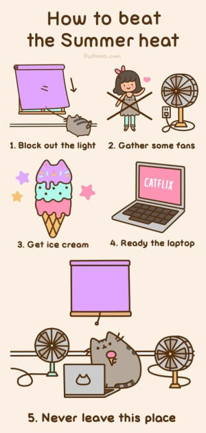 Pusheen - How to beat the summer heat