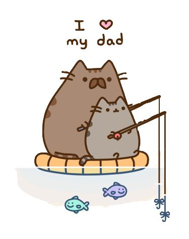 Pusheen with Dad!