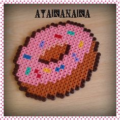 Donut rosa hama midi by by Gema Atakanaka - Hama-Beads Art