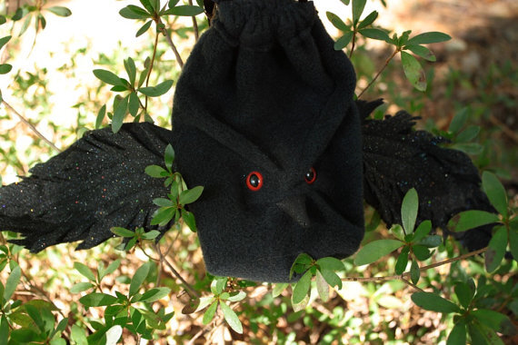 Crow or Raven Dice Bag/ game pouch/ Wristlet Purse -Crebain from Dunland evil raven for Poe, LOTR fans Magic the Gathering cards etc.