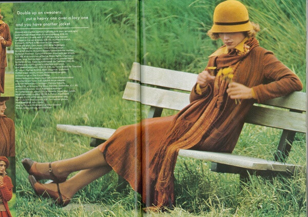 August 1974 - UK Vogue,Karen Bjornson by Toscani