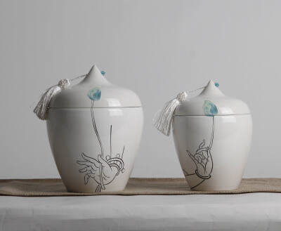 中式陶瓷 禅印储物罐 家居饰品摆件 客厅装饰品