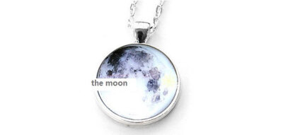 moon necklace sweater necklace glow in the dark by mothersvillage