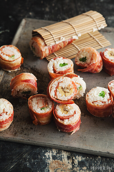 Bacon-Wrapped Sushi