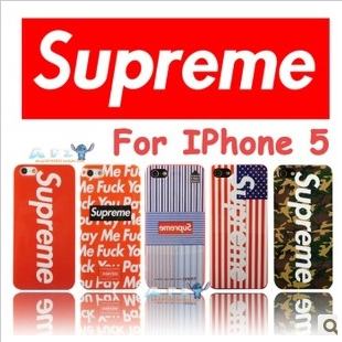 潮爆美国superme iphone5 手机壳保护套 苹果五代 潮牌保护壳潮壳